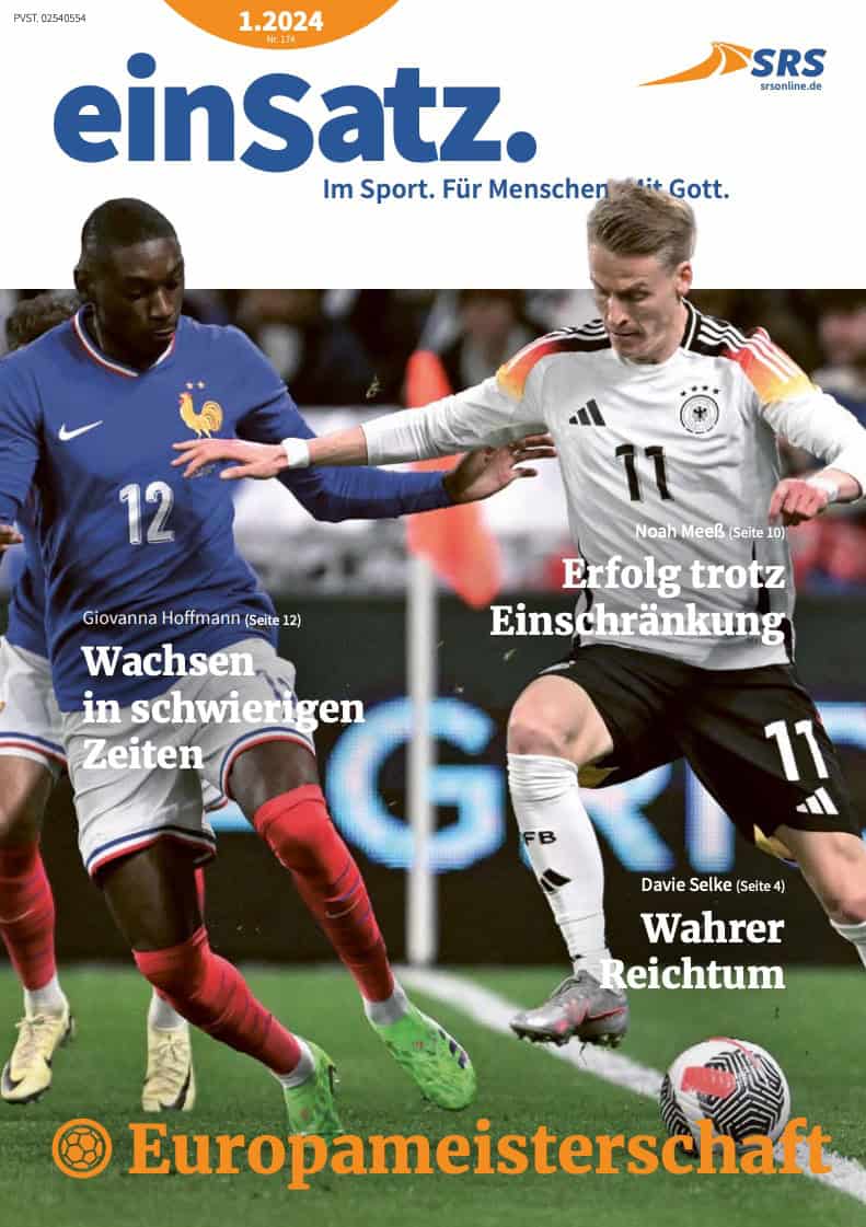 Fußballspieler im Einsatz bei der Europameisterschaft 2024.